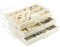 Clear Acrylic Jewelry Box with 3 Drawers – Velvet-Lined Jewelry Organizer for Earrings, Rings, Necklaces & Bracelets, Elegant Beige Display Case for Women & Girls (Beige)